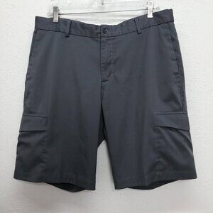 Nike Golf Shorts Mens 34 Gray Standard Fit Dri-Fit Cargo Flat Front Flex